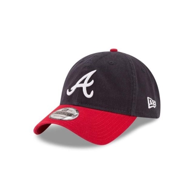 Blue Atlanta Braves Hat - New Era MLB Core Classic 9TWENTY Adjustable Caps USA3792850